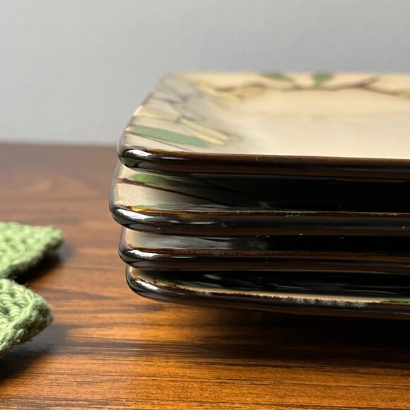 Gourmet Basics by Mikasa Emory 4 Salad / Dessert Plates Stoneware 8.5" - Picture 8 of 10